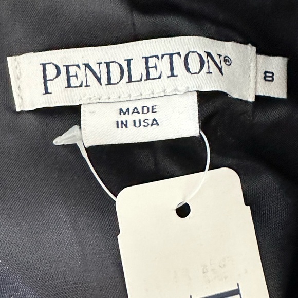 NEW PENDLETON Traditional Career Essentials Navy Blue Wool Blazer Jacket Size 8 - Picture 5 of 7